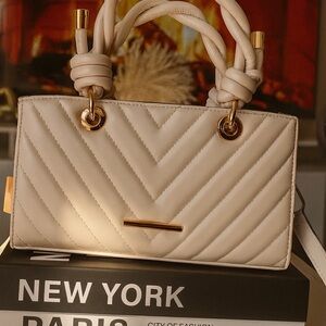 Elegant Cream Quilted Handbag